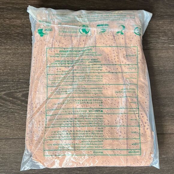 St. Roche Benedict Eyelet Midi Dress in Tan, Convertible Straps. Size 6. NWT! - Picture 12 of 12